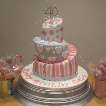 Birthday Cake Delivery on Cakes   Celebration Cakes   Three Tier Topsy Turvy Birthday Cake