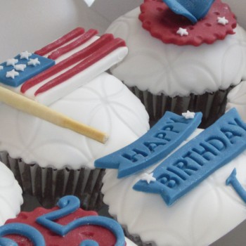 United States of America Flag Cupcakes