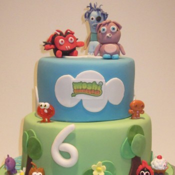 Two Tier Moshi Monster Birthday Cake