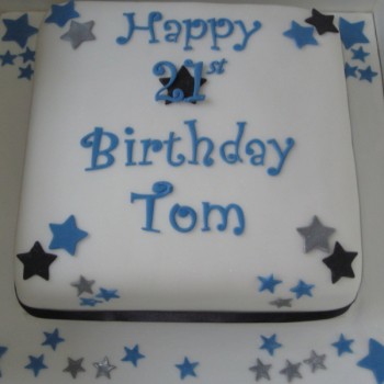 One Tier Boy's Birthday Cake