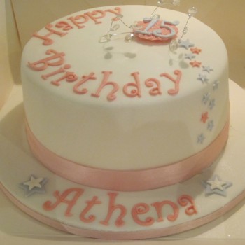 One Tier Girl's Birthday Cake