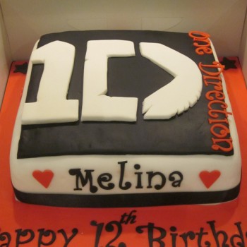 One Tier One Direction Birthday Cake