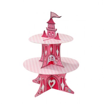 Princess Castle 2 Tier Cup Cake Stand