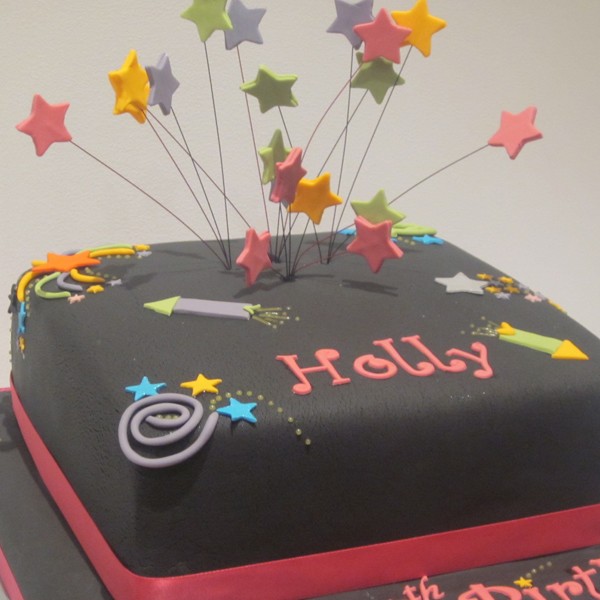 One Tier Firework Birthday Cake Neo Cakes