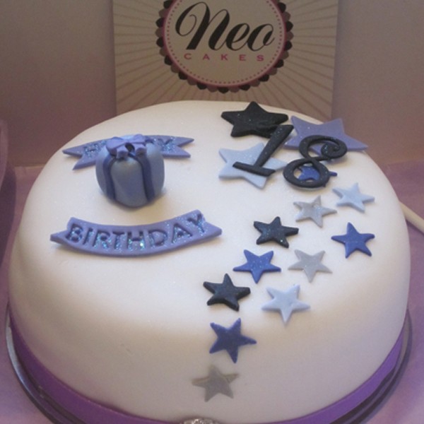One Tier 18th Birthday Cake Neo Cakes