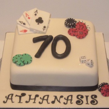One Tier Gamblers Passion Birthday Cake