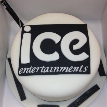 One Tier Company Logo Birthday Cake