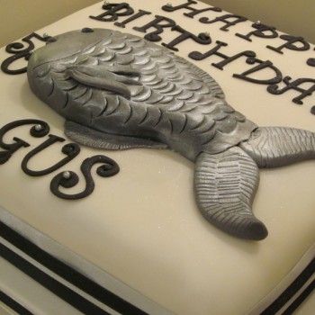 One Tier Fisherman Birthday Cake