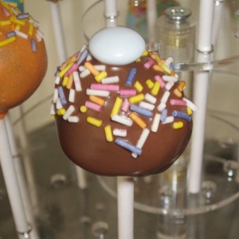 Chocolate Cake Pops with Sprinkles