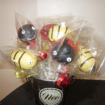Ladybird & Bee Cake Pops