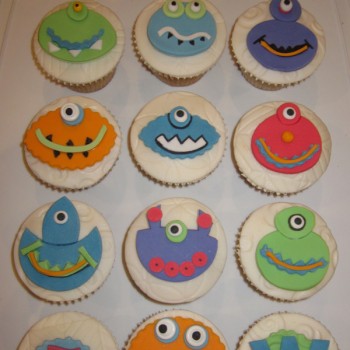 Mini Monster Themed Cupcakes