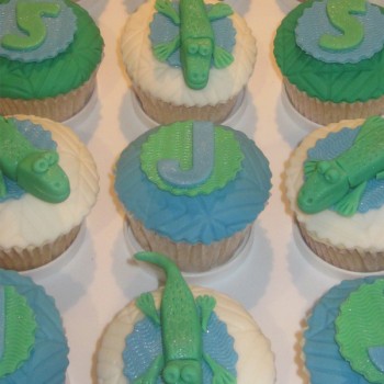 Crocodile or Alligator Themed Cupcakes