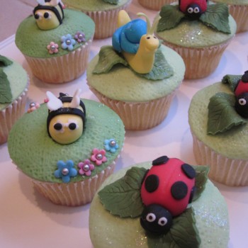 Garden Bugs Themed Cupcakes