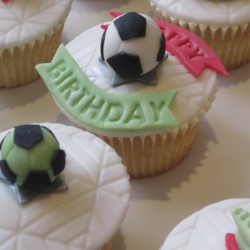 Football Pitch Themed Cupcakes