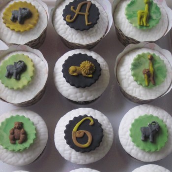 Safari Animal Themed Cupcakes