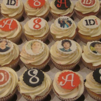 One Direction Themed Cupcakes