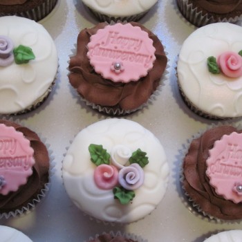 Happy Anniversary Themed Cupcakes