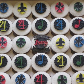 Power Rangers Themed Cupcakes