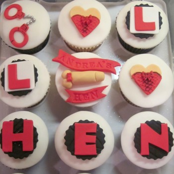 Hen Party Themed Cupcakes